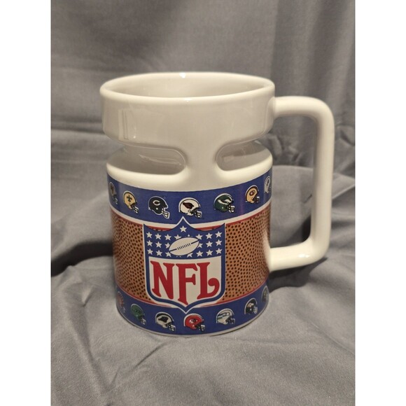 VTG 1998 Giftco Coffee Mug NFL Official Football Team Logo Helmets no lid 12 oz. - Picture 1 of 5